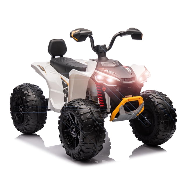 GloryStar 24V Kids Ride On ATV Car, Two Seater Electric Four-Wheeled Motorcycle with Powerful Motor, Adjustable High/Low Speed, Music, LED Lights, Perfect for Boys and Girls