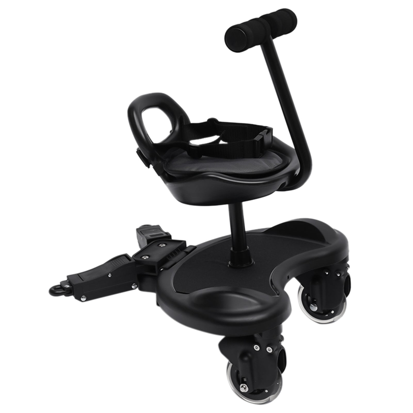 55.12lbs Assembly Black Universal Stroller Board Child Rider Stroller Attachment with Practical Handle