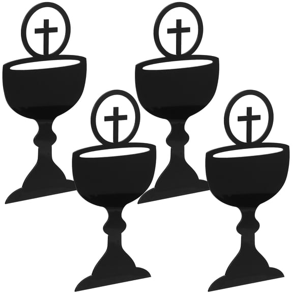 WHAMVOX Communion Cake Toppers Acrylic Multi Color for Decoration Create Beautiful Memories 4pcs