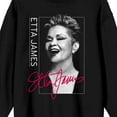thumbnail image 2 of Etta James Portrait and Autograph Adult Black Crew Neck Sweatshirt-Small, 2 of 3