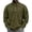 73#Army Green, variant on Long Sleeve Shirts for Men Corduroy Henley Stand Collar Pullover Top Solid Color Loose Fit Casual for Everyday Activities Army Green XL