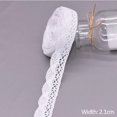 thumbnail image 1 of Cintas de encaje bordado de algodón blanco de 5/10 yardas, tela DIY hecha a mano, accesorios de costura para ropa, suministros Tan Jianjun unisex, 1 of 2