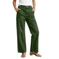 thumbnail image 3 of Noric Women High Waisted Straight Leg Cargo Jeans Trousers with Button Fly Pockets Loose Fit Casual Denim Pants, 3 of 9