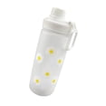 thumbnail image 1 of Ounissouiy Vaso de agua esmerilado transparente con margaritas pequeñas de 600ml, vaso de plástico a prueba de caídas para beber, botella de agua con Teteras  seis flores, 1 of 8