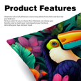 thumbnail image 2 of Toucan Luxurious Velvet Throw Covers Pillow Inserts - Set of 2 Throw Pillows with Unique Patterns - 16x16, 18x18, 20x20 Inches for Home Decor and Gifts, 2 of 6
