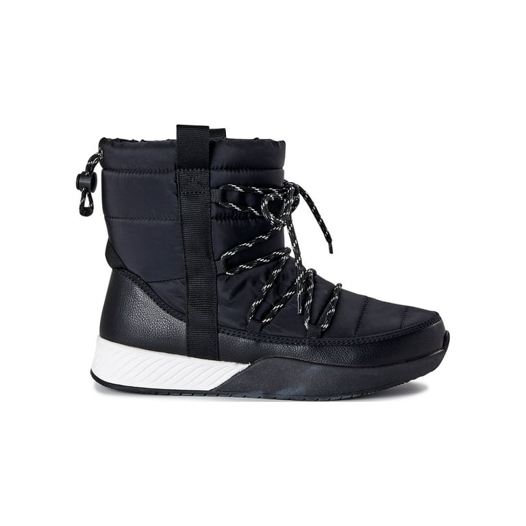 Time and Tru Women s Puffy Drawstring Winter Boots Walmart