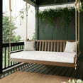 thumbnail image 2 of Keystone Amish Co. 4 Foot Franklin Porch Swing Bed with Ropes, White Paint, 2 of 5