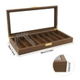 thumbnail image 2 of 40*19*5 cm Knife Display Case Knife Storage Box Knife Display Case Organizer Rectangular Walnut Color, 2 of 11