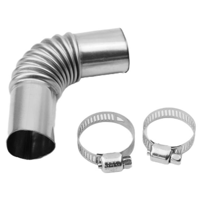 Daily Mix Store Connecteur de Conduit de Voiture BVSPA 24mm en Acier Inoxydable pour Chauffage de Voiture avec 2 Clips