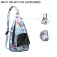 thumbnail image 2 of Hummingbird Garden Shoulder Bag - Artistic Floral Scene, Durable Multi-Functional Daypack, 2 of 3