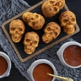 thumbnail image 3 of Yujia Halloween 3D Aluminum Skull Baking Pan Non-Stick Cake Mold for Party Treats, Realistic Metal Bakeware, 8.6x7.1 inch, 3 of 6