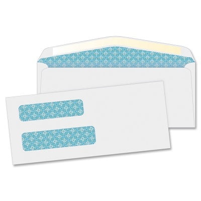 Quality Park Enveloppes de Sécurité Double Fenêtre, #8, Blanc