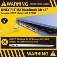 thumbnail image 2 of Compatible avec M2 2022 MacBook Air 13 Pouces Étui, Modèle A2681, Coque Rigide & Couverture de Clavier & Film d'Écran, 2 of 5