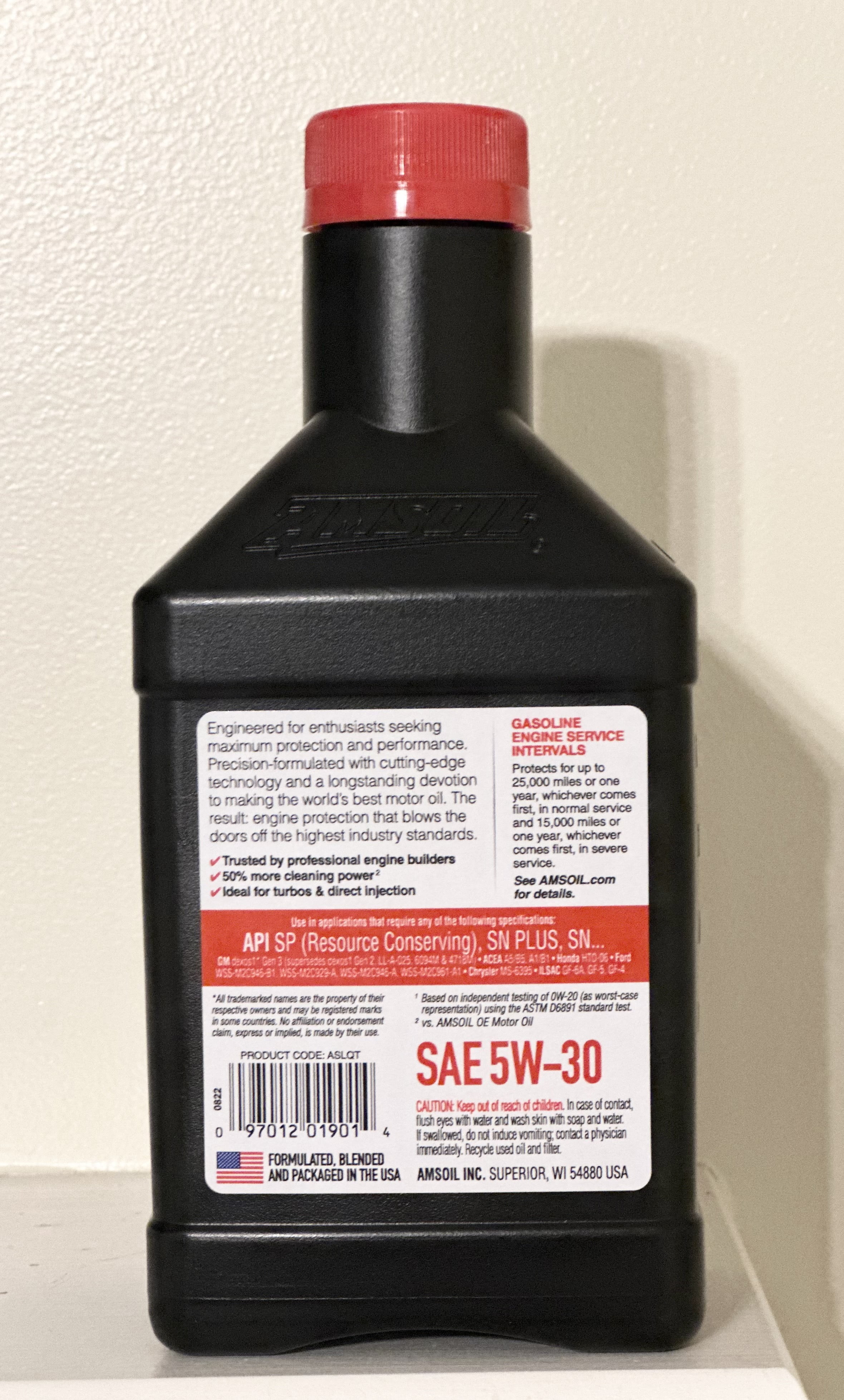 Amsoil Signature Series 100% Synthetic Motor Oil SAE 5W-30 - 1