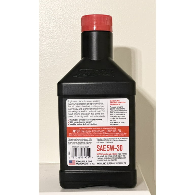 Amsoil Signature Series 100% Synthetic Motor Oil SAE 5W-30 - 1