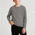 thumbnail image 5 of Spazoro Boys Pullover Sweatshirt, Relaxed Fit Soft Long Sleeve Crewneck Basic Casual Layering Tops for Daily Wear Dark Gray Size 12-13, 5 of 7