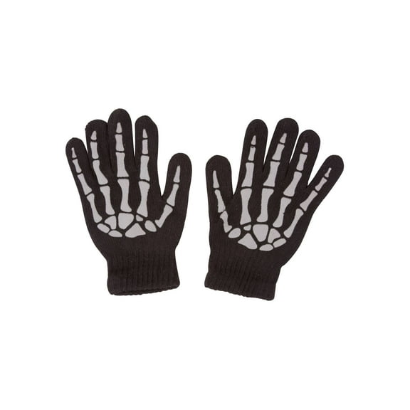 Skeleton Black Full Finger Gloves