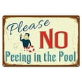 thumbnail image 1 of asddcavvf Swimming Pool Metal Sign Pool for Pool Summer Garden Outdoor Decorations Doorway Beads with Clouds, 1 of 3
