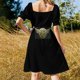 thumbnail image 5 of Vestido de manga corta con diseño de ESCAMA DE DRAGÓN y TEJAS, vestidos de cumpleaños para mujer, vestido de hada., 5 of 7