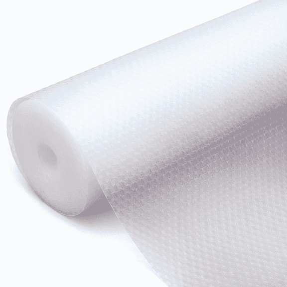 Wuxiuli Non-Adhesive Waterproof Shelf and Drawer Liner, Clear, 17.7 in x 197 in, 1 Roll