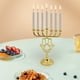 thumbnail image 1 of Portavelas de 7 ramas Hanukkah Chanukah Menorah Ornament Tabletop Taper Candle Stand para vacaciones Aniversario Fiesta Decoración de la sala de estar Macarena Candelero, 1 of 8