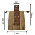 thumbnail image 7 of Travelwant Leather Waxed Canvas Belt Pouch, Multi-Purpose Mushroom Foraging Bag, Waterproof Leather Belt Bag for Hiking,Travel, Camping and Backpacking Gear, 7 of 7