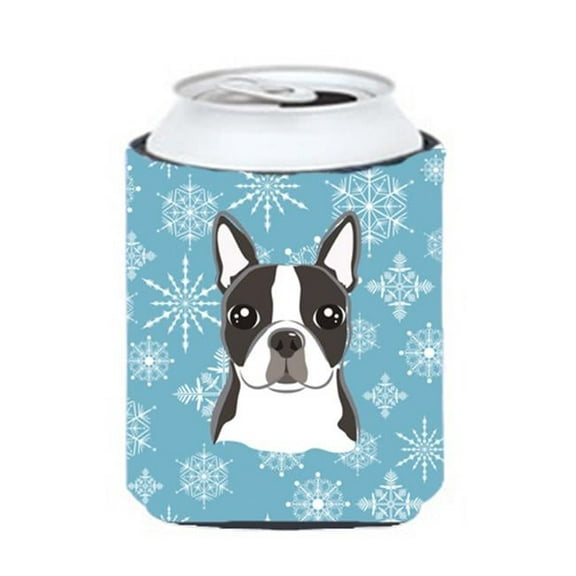 Snowflake Boston Terrier Can & Bottle Hugger