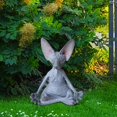 thumbnail image 4 of Meditation Statue Cat Resin Figure Sphynx Sculpture for Indoor Outdoor, 4 of 5