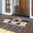 Doormat Outdoor Runner Rug Stain Resistant Washable Small Round