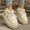 Beige, variant on Womens Winter Warm Ankle Boots Plush Lined Sherpa Fleece Snow Booties Thick Sole Lace Up Booties Cozy Cold Weather Shoes Botas de Invierno Mujer