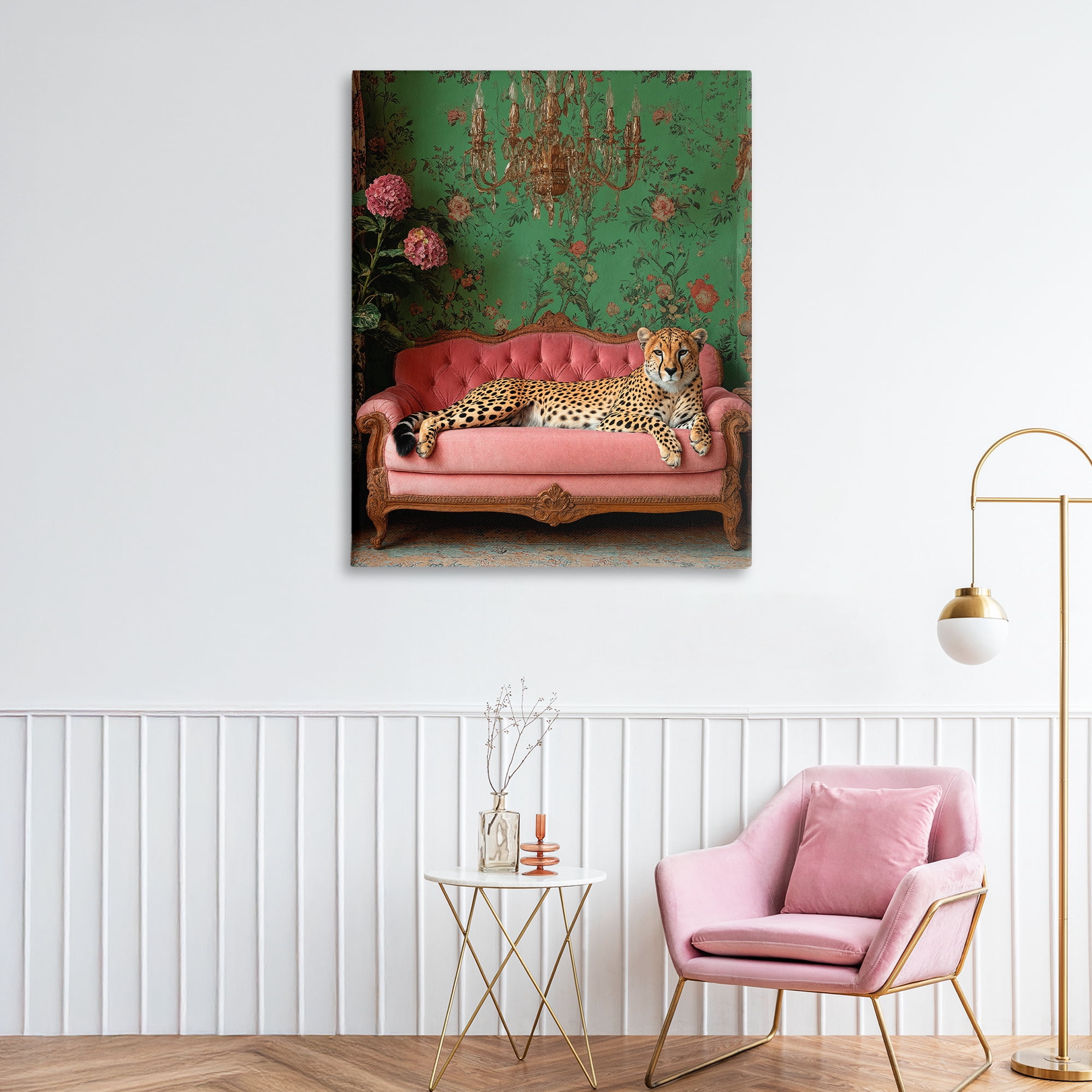 Stupell Industries Ornate Sophisticated Leopard Lounging Canvas Wall Art, design by Scott Stulberg