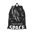 thumbnail image 2 of Lsque I Need More Space Pattern Canvas Daypack, Durable Backpack, High-quality Versatile Backpack,Vintage Compact Backpack-Small, 2 of 6