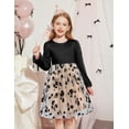 thumbnail image 6 of Arshiner Toddler Girls V Back Tutu Dress Tulle Puff Long Sleeve Wedding Birthday Party Fall Toddlers Dresses, 6 of 6
