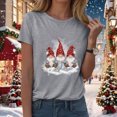 thumbnail image 3 of Towmus Christmas Shirts for Women Casual Graphic Crew Neck Tee Shirt Fall Tops Short Sleeve Clothes, 3 of 5