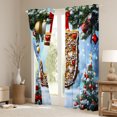 thumbnail image 3 of Manfei Kawaii Monogrammed J Black Out Curtains for Kids, Winter Snowflake Curtains Pack of 2 (42x63 Each), Merry Christmas Bedroom Curtains, Living Room Curtains Decor, 3 of 6