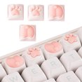 thumbnail image 1 of 4pcs Silicone Keycaps Cute Cat Claw Butt Shape Keycap Mechanical Gaming Keyboard Styling Accessories, 1 of 8