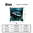 thumbnail image 5 of Whale Decorative Velvet Throw Pillow Covers for Chair - Set of 2, Unique Patterns, 16x16, 18x18, 20x20 Inches for Home Decor and Gifts, 5 of 6
