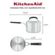 thumbnail image 2 of Cacerola KitchenAid de acero inoxidable de 2 litros con tapa y marcas de medición, 2 of 9
