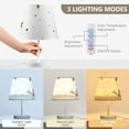 thumbnail image 5 of Snowman Snow Desk Lamp 3 Color Modes LED Table Lamp Nightstand Reading Light for Bedroom Living Room, 5 of 8