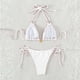 thumbnail image 5 of Bikini de Cintura Alta Conjunto de Traje de Baño Conservador de las Mujeres Unido Dos Piezas Bloque de Color de la Playa, 5 of 8
