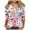 Multicolor Plus Size Blouse for Women_P, variant on CYMMPU Spring Tops Crew Neck 3/4 Sleeve Loose Fit Summer Fashion Shirts Tunic Tops Floral Printed Blouses for Women Dressy Casual Lightweight Basic T-Shirts Multicolor S