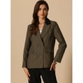 thumbnail image 2 of DARING DIVA Women's Casual Open Front Blazer Suit Jacket with Pockets S Coffee, 2 of 6