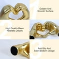 thumbnail image 2 of Triani Gold Heart Hand Statue Room Decoration Coffee Table Bookshelf Aesthetic Decor Elegant Modern Art Aesthetic for Living Room Bedroom Birthday Christmas Home indoor, 2 of 8