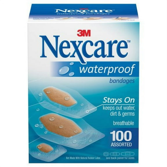 Nexcare™ Wateproof Adhesive Strip, Plastic / Film, 1200/CS (1083875_CS)