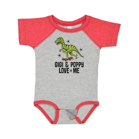 

Inktastic Gigi and Poppy Love Me Dinosaur Gift Baby Boy Bodysuit
