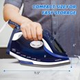 thumbnail image 6 of AEMEGO Steam Iron for Clothes Lightweight Portable Iron with Non Stick Ceramic Blue, 6 of 6