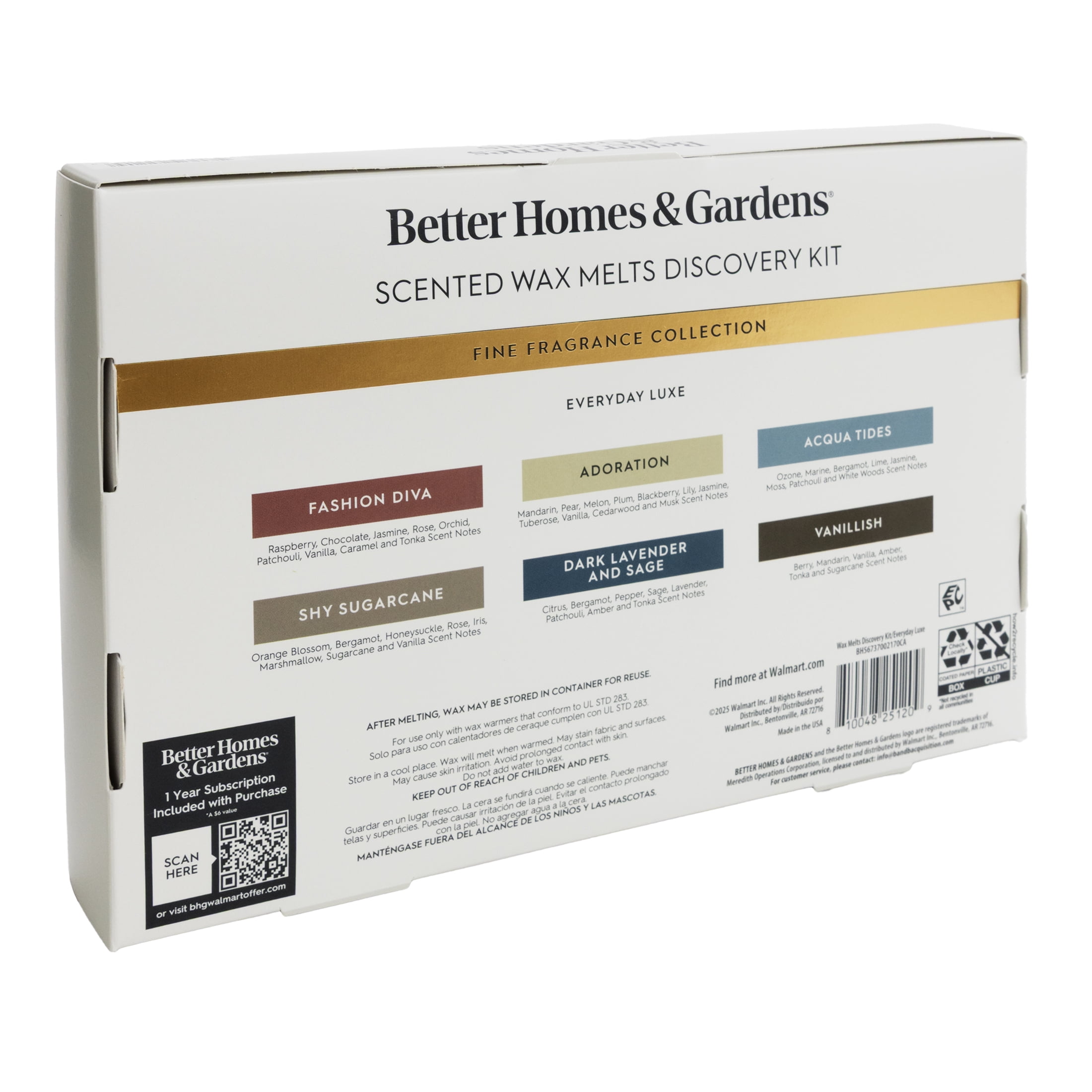 Better Homes & Garden Luxury Fragrance Wax Melts Discovery Kit No.1 - Home Aroma Collection
