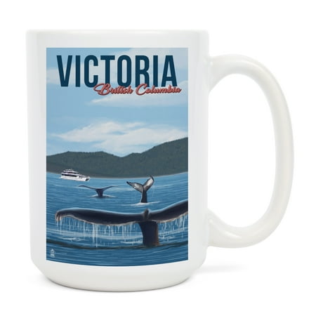 

15 fl oz Ceramic Mug Victoria British Columbia Humpback Whale Family Dishwasher & Microwave Safe
