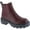 Burgundy, variant on Women's Ankle Boots Chunky Platform Low Heel Round Toe Side Zipper Lug Sole Fashion Booties