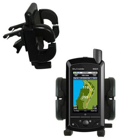 Gomadic Air Vent Clip Based Cradle Holder Car / Auto Mount suitable for the SkyGolf SkyCaddie SGX - Lifetime Warranty
